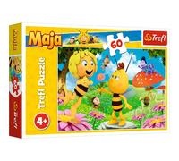 Trefl-Eine Blume für Maja, Maya The Bee Biene 60 Piezas, para niños a Partir de 4 años Puzzle, Color Flor, Abeja, 0