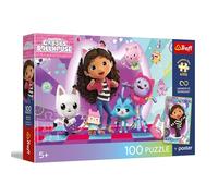 Trefl - El Colorido Mundo de los Gatos - 100 Piezas - Rompecabezas a Todo Color con Personajes de Cuentos de Hadas; para armar; Incluye un póster Exclusivo; diversión para niños a Partir de 5 años