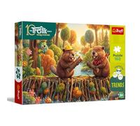 Trefl - En casa del Castor - 160 Piezas - Rompecabezas Colorido con Animales y la Familia Treflik, diversión para niños a Partir de 5 años