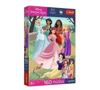 Trefl - Fiesta encantadora - 160 piezas - Rompecabezas de héroes de cuento de hadas colorido combinarlo contigo mismo, póster único incluido, entretenimiento creativo, diversión para niños a partir de