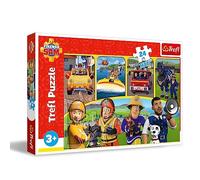 Trefl - Fireman Sam, Sam el Bombero y Amigos - Puzle 24 Maxi - 24 Piezas Grandes, Puzle de Colores con los Personajes de la Serie Infantil Sam el Bombero, Entretenimiento Creativo