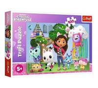 Trefl - Gabby's Dollhouse, la Casa del Gato de Gabi - Puzzle de 100 Piezas - Puzzles de Colores con Personajes de Cuentos de Hadas, Entretenimiento Creativo, Diversión para Niños a Partir de 5 Años