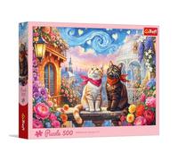 Trefl - Gatos Enamorados - Rompecabezas de 500 Piezas - Rompecabezas DIY, Entretenimiento Creativo, para Adultos y niños a Partir de 10 años
