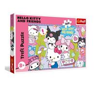 Trefl Hello Kitty, Crazy Trio 300 Piezas-Puzzle Colorido con Personajes de Cuentos de Hadas, Entretenimiento Creativo, diversión para niños a Partir de 8 años, Multicolor (23039)