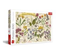 Trefl Herbario: Hierbas Medicinales 500 Piezas DIY con Gráficos Retro, Plantas, Entretenimiento Creativo, Diversión, Puzzle Clásico para Adultos y Niños a Partir de 10 años, Multicolor (37478)