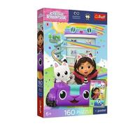 Trefl - Hermoso Gabby - 160 Piezas - Rompecabezas de héroes Coloridos de Cuentos de Hadas, conéctate contigo, póster único Incluido, Entretenimiento Creativo, diversión para niños a Partir de 6 años