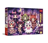 Trefl - Historias de Miedo - El Equipo mágico del Bosque - Rompecabezas de 100 Piezas - Rompecabezas Colorido con un Ambiente Misterioso, diversión para niños a Partir de 5 años