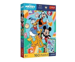 Trefl - Hora del ratón - 160 Piezas - Rompecabezas de héroes Coloridos de Cuentos de Hadas, conéctate contigo, póster único Incluido, Entretenimiento Creativo, diversión para niños a Partir de 6 años