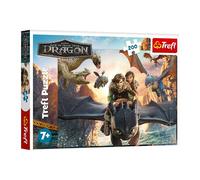 Trefl -How to Train Your Dragon, Toothless and Friends - Puzzle de 200 Piezas - Colorido Puzzle con Personajes de Cuentos de Hadas, Entretenimiento Creativo, diversión para niños a Partir de 7 años