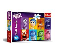 Trefl - Inside out 2, Conoce a Tus emociones - Puzle de 60 Piezas - Puzle de Colores con los Personajes de la película de Dibujos Animados,Juego para niñas y niños a Partir de 4 años