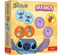 Trefl - Memos Lilo&Stitch - Juego conmemorativo educativo para los más pequeños, encontrar parejas, memoria con héroes cuentos de hadas, para niños a partir de 3 años