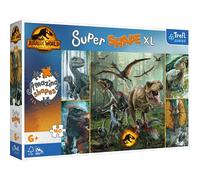 Trefl Junior - Jurassic World: Dominion, Dinosaurios Insólitos - Puzzle 160 XL Super Shape - Formas Locas, Piezas Grandes, Colores con Personajes de Cuentos de Hadas, a Partir de 6 años