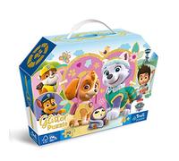 Trefl Junior - Paw Patrol, Adorables Skye y Everest - Puzzle Glitter 70 Elementos, Coloridos Puzzles con los Personajes de Cuento de Paw Patrol, diversión para niños a Partir de 4 años