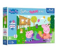Trefl 60 XXL Super Shape-Formas Locas, Piezas Grandes, Colores con Personajes de Cuentos de Hadas, a Partir de 4 años Puzzle, Peppa Pig, Juego con el Hermano, XX-Large (50011)