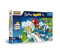 Trefl Junior The Hedgehog, Alegre 160 XL Super Shape Forma Loca, Piezas Grandes, Puzle con los Personajes del Videojuego Sonic, Juego para niños a Partir de 6 años, Multicolor (50038)