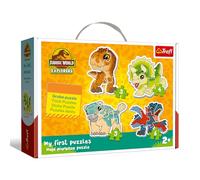Trefl - Jurassic World, Adorable Dinosaurs - 4 Rompecabezas Grandes con Formas para niños pequeños, de 2 a 5 Piezas, para niños a Partir de 2 años