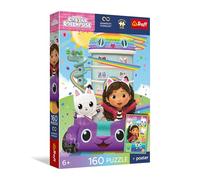 Trefl - La Bella Gabby - 160 Piezas - Rompecabezas de Colores con los Personajes del Cuento, Encaja Las Piezas, póster Exclusivo Incluido, diversión para niños a Partir de 6 años