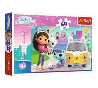 Trefl Gabby's Dollhouse, Gabby The Cat Adventures-60-piece Colourful Puzzle with Fairy Tale Characters, Creative Entertainment, Fun for Children Aged 4 and up (17415)