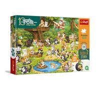 Trefl - La Familia Treflik, Busca y Encuentra - El Mundo de los Gatos - 100 Piezas - Coloridos Rompecabezas de Buscar y Encontrar, Entretenimiento Creativo, diversión para niños a Partir de 5 años