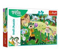 Trefl - La Familia Treflik, Día Activo - Rompecabezas 30 Elementos - Rompecabezas de Colores con los Personajes de Cuentos de Hadas de la Familia Treflik, Diversión para niños a Partir de 3 años