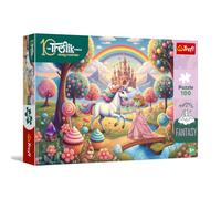 Trefl - La Familia Treflik, Inspirada en la fantasía - Unicornio en Sweetland - 100 Piezas - Rompecabezas Coloridos llenos de Magia, Entretenimiento Creativo, diversión para niños a Partir de 5 años