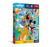 Trefl - La Hora del ratón - 160 Piezas - Rompecabezas de Colores con los Personajes del Cuento, encájalas, póster Exclusivo Incluido, Entretenimiento Creativo, diversión para niños a Partir de 6 años