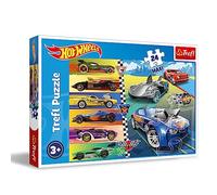 Trefl- Hot Wheels Rapides rapidez 24 Maxi-24 Piezas Grandes, Puzle de Colores con los Coches Famosos, Entretenimiento Creativo, Juego para niños a Partir de 3 años, Multicolor (14362)