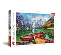 Trefl Puzzle Lake Braies, Italy, 500 piezas, impresión 19"×13" roja