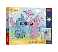 Trefl - Lilo & Stitch, Los sueños de Lilo y Stitch» - Rompecabezas Maxi de 24 Piezas - Piezas Grandes, póster Coleccionable, Entretenimiento Creativo, para niños a Partir de 3 años