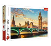 Trefl 1500 Elementos-Capital Europea, Inglaterra, Monumentos Famosos, DIY, Diversión, Clásicos para Adultos y Niños a Partir de 12 Años Puzzle, Color Londres, Reino Unido, Talla única (26202)