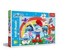Trefl, día pitufo. Puzle Maxi. 24 Elementos Grandes, Entretenimiento Creativo niños a Partir de 3 años, Multicolor (14374)