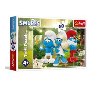Trefl - Los Pitufos, el Bosque Encantado - Puzzle de 60 Piezas - Rompecabezas Colorido con Personajes de la película, Entretenimiento Creativo, diversión para niños a Partir de 4 años