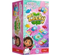 Trefl Lucky, Gabby's Dollhouse - Juego de cartas dinámico, cartas de cuento de hadas, casa para gatos Gabi, peces de goma, juego familiar rápido, juego familiar para adultos y niños a partir de 5