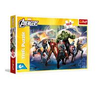 Trefl - Marvel Los Vengadores, Superpoderes - Puzzle de 160 Piezas - Puzzle Colorido con superhéroes, diversión para niños a Partir de 6 años