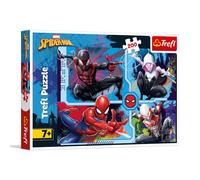 Trefl - Marvel Spiderman, Acertijos de arañas - Rompecabezas de 200 Piezas | Un colorido rompecabezas con personajes de cuentos de hadas, para niños a partir de 7 años