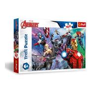 Trefl-Los Vengadores Marvel The Avengers, Siempre preparados 160 Piezas-Puzle de Colores con superhéroes, Diversión para niños a Partir de 6 años, Multicolor (15424)