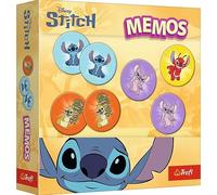 Trefl - Memos Lilo&Stitch - Juego conmemorativo educativo para los más pequeños, encontrar parejas, memoria con héroes cuentos de hadas, para niños a partir de 3 años