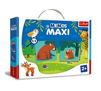 Trefl - Memos Maxi Animales y Sus Hijos - Juego de Memoria Educativo para los más Pequeños, Encontrar Pares de Imágenes, Elementos Grandes y Cartón Grueso, para Niños a Partir de 2 años