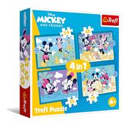 Trefl Amigos, Divertidas Aventuras de Mickey Mouse 1, 4 Puzzles, de 35 a 70 Piezas-Varios Niveles de dificultad, para niños a Partir de 4 años, Multicolor (34669)