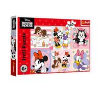 Trefl - Mickey Mouse y Sus Amigos, El día Colorido de Minnie - Puzzle de 160 Piezas - Puzzle Colorido con Personajes de Dibujos Animados, diversión para niños a Partir de 6 años