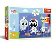 Trefl - Milo, Es Hora de Conocer a Milo - Puzle de 60 Piezas - Puzle de Colores con los Personajes de la película Animada, Entretenimiento Creativo, Juego para niños a Partir de 4 años