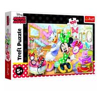 Trefl, Puzzle, Minnie en salón de Belleza, de 100 Piezas, para niños a Partir de 5 años