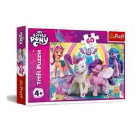 Trefl My Little Pony, El Mundo de la Amistad 60 Piezas-Puzle de Colores con los Personajes de la Serie Infantil, Entretenimiento Creativo, Juego para niños a Partir de 4 años, Multicolor (17390)