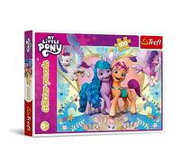 Trefl My Little Pony, Purpurina de 100 Piezas-Puzle Brillante con Ponis, Entretenimiento Creativo, Juego para niños a Partir de 5 años, Multicolor (14831)