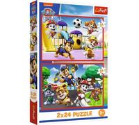 Trefl: Patrulla Canina, Aventuras Perrificas - puzzle de 2 x 24 piezas