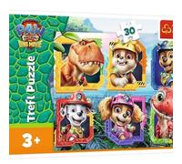 Trefl - Patrulla Canina, isla de dinosaurios - 30 elementos - Puzzle colorido con héroes cuentos de hadas, ocio creativo, para niños a partir de 3 años