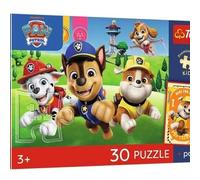 Trefl - Patrulla canina, perros en la carretera - Rompecabezas de 30 piezas - Rompecabezas de héroes de cuento de hadas, póster único, entretenimiento creativo, para niños a partir de 3 años