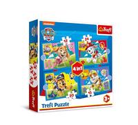 Trefl - Paw Patrol, Los Perritos Corriendo - Puzle 4en1, 4 Rompecabezas, de 12 a 24 Piezas - Distintos Grados de dificultad, Entretenimiento Creativo, Juego para niños a Partir de 3 años