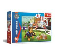 Trefl - Paw Patrol, Los Perritos en acción - Puzle de 30 Piezas - Puzle de Colores con los Personajes de la Serie Infantil Patrulla Canina, Entretenimiento Creativo, para niños a Partir de 3 años