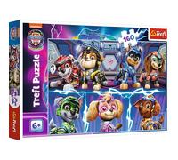 Trefl - PAW Patrol: The Mighty Movie, Los Amigos Caninos - Puzle de 160 piezas - Puzle de colores con los personajes de la serie infantil, Entretenimiento creativo, Juego para niños a partir de 6 años